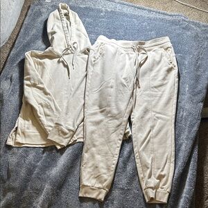 BCG Cream Hoodie and Jogger Set